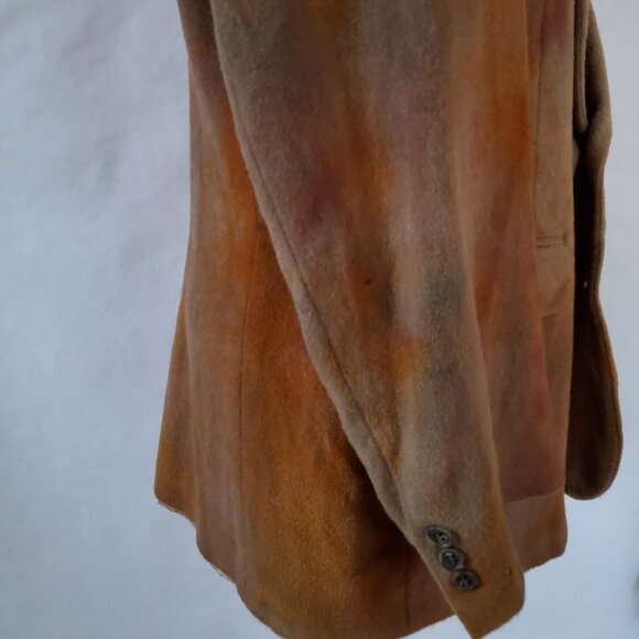 Vintage Camel Wool Jacket Coat Blazer Brown large XL tan camo black gray tie dye - Picture 4 of 16